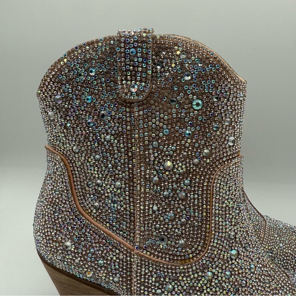 Matisse Harlow Sparkly Rhinestone Western Ankle Crystal Cowgirl Booties Size 7.5 - Picture 4 of 16